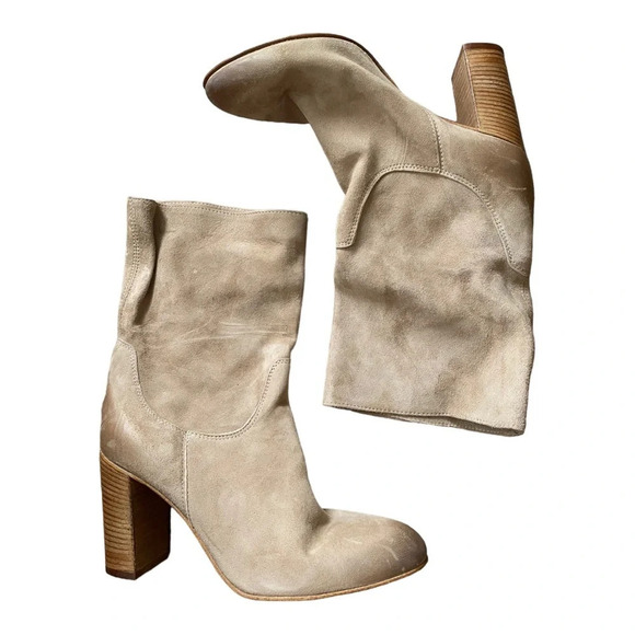 - Free People Slouchy Mid Calf Boots tan size 40
Like new - Picture 1 of 9